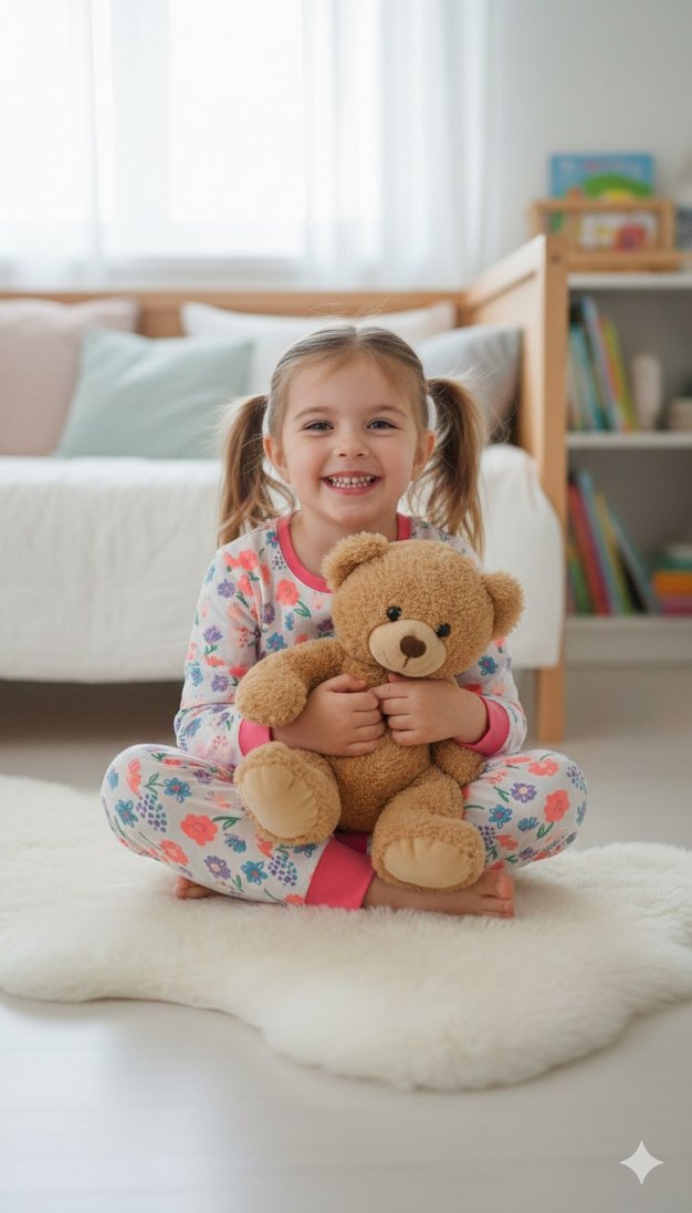 Kız Çocuk Uzun Kollu Çiçekli Pijama Takımı - Görsel 2