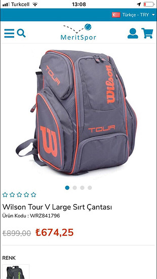 Scott wilson tenis çantası