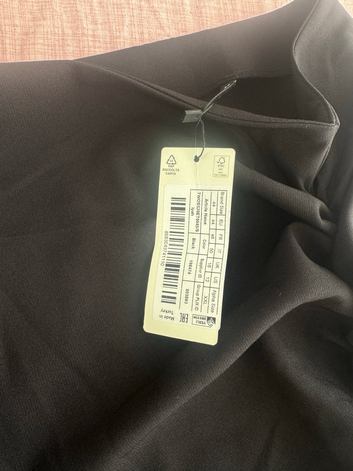 Siyah Saten Görünümlü Drapeli  Midi Etek - Görsel 2