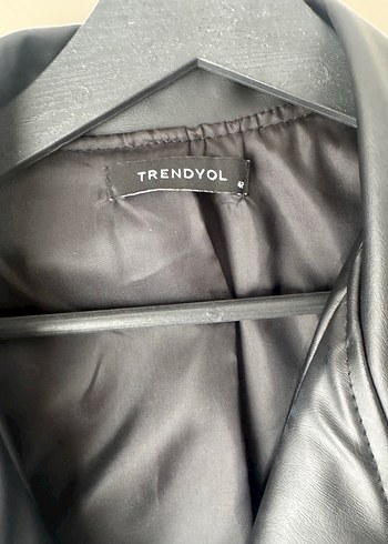 Siyah Deri Kadın Blazer Ceket - Görsel 7