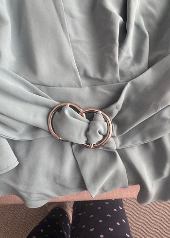 Gri Midi Kadın Robe - Görsel 2