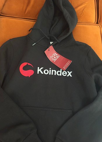 Koindex Baskılı Siyah Kapüşonlu Sweatshirt - Görsel 2