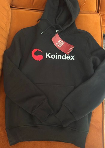 Koindex Baskılı Siyah Kapüşonlu Sweatshirt - Görsel 3