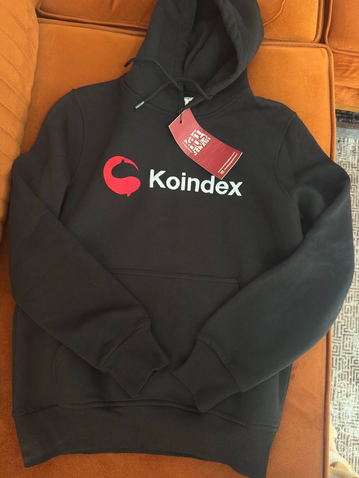 Koindex Baskılı Siyah Kapüşonlu Sweatshirt - Görsel 4
