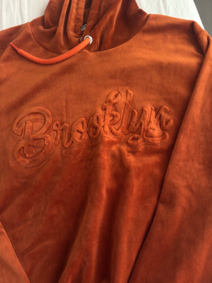 Kadife Kahverengi Kadın Sweatshirt - Görsel 2