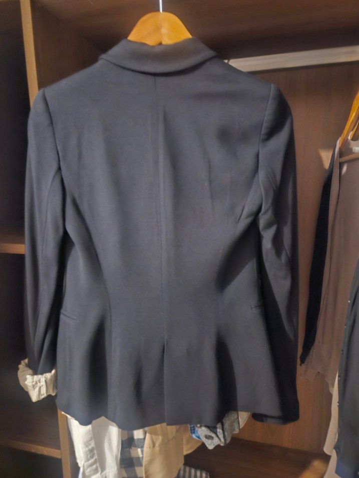 Zara Siyah Kadın Düğmeli Ofis Blazer Ceket - Görsel 2