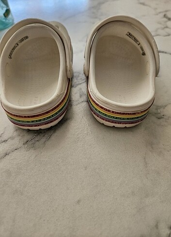 19 Beden beyaz Renk Crocs c 4 19-20 numara beyaz terlik