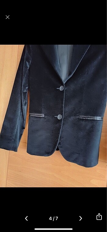 s Beden siyah Renk Mudo Kadife Blazer