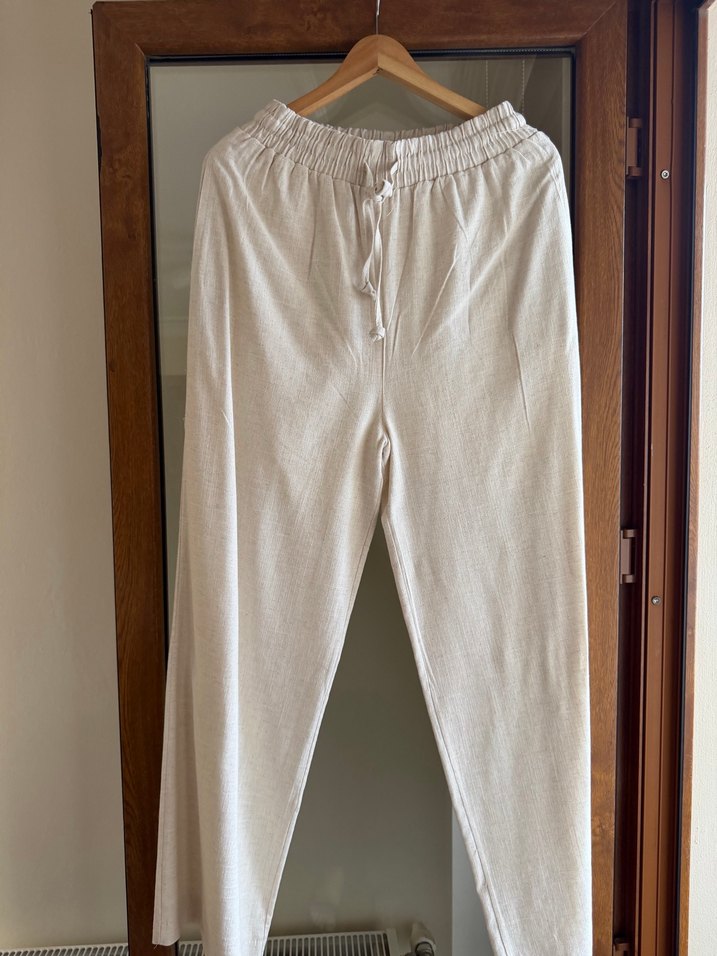 Bej Uzun Kollu keten takımı - Görsel 5