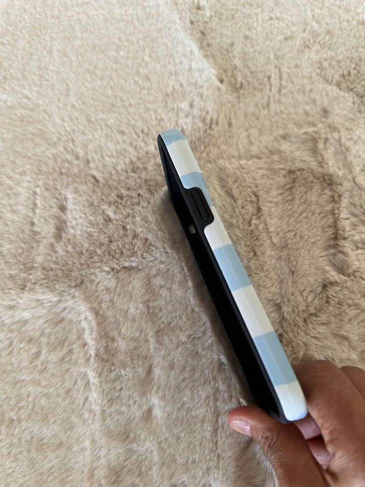 Mavi Kareli Telefon Kılıfı-  I phone 14 pro max için - Görsel 4