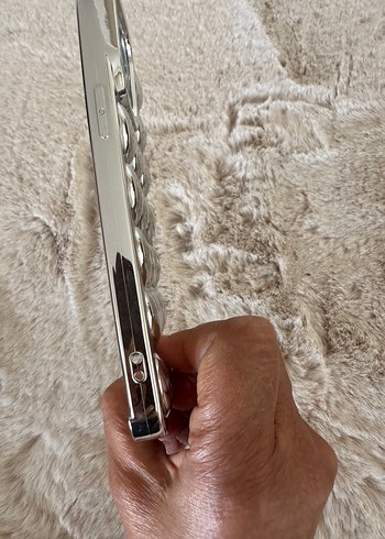 Gümüş  Kalp Detaylı Telefon Kılıfı - I phone 14 pro max - Görsel 6