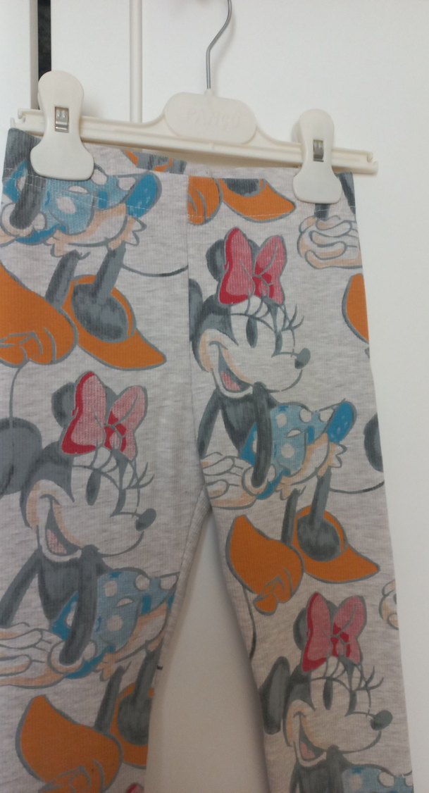 Kız Çocuk Baskılı Gri Tayt - Görsel 3