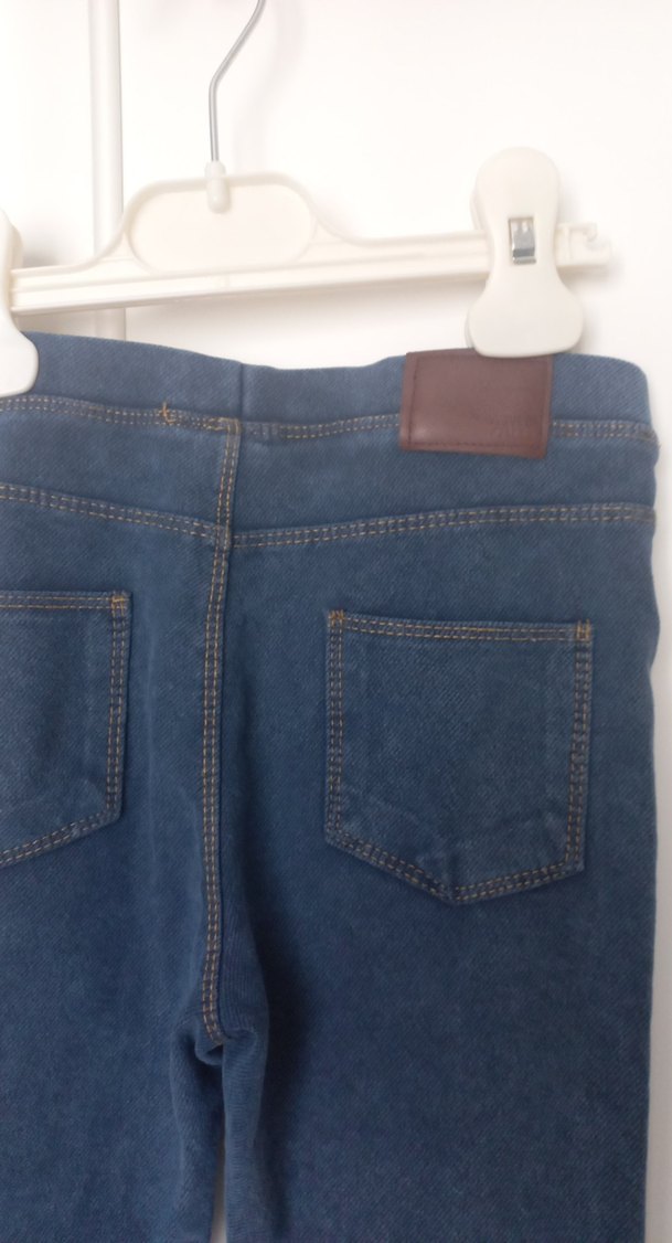 Kız Çocuk Mavi Denim Pantolon - Görsel 5