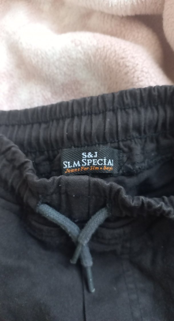 Erkek Siyah Bol Kesim Kot Pantolon - Görsel 3