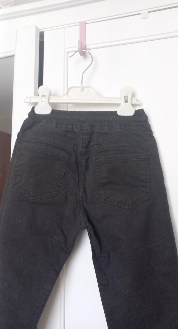 Erkek Siyah Bol Kesim Kot Pantolon - Görsel 2