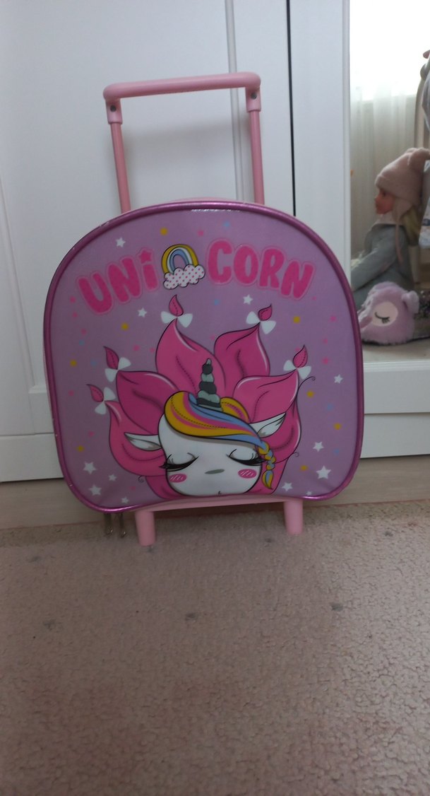 Pembe Unicorn Çocuk Okul Çantası - Görsel 3