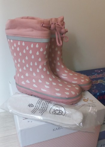 Kız Çocuk Pembe Desenli Yağmur Çizmesi - Görsel 2