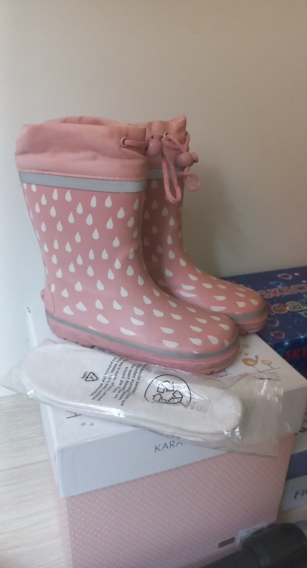 Kız Çocuk Pembe Desenli Yağmur Çizmesi - Görsel 2