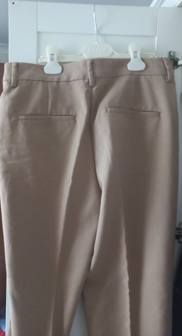 Bej Kumaş Pantolon - Görsel 4