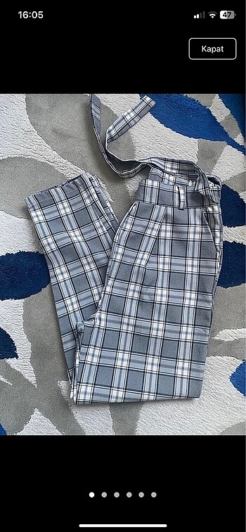 Bershka Ekoseli pantolon
