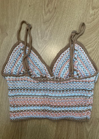 Bohem Tarz Mini Örme Kadın Büstiyer - Görsel 3