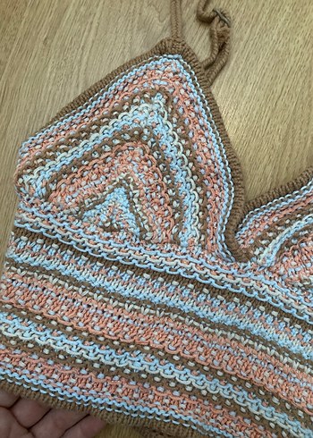 Bohem Tarz Mini Örme Kadın Büstiyer - Görsel 2