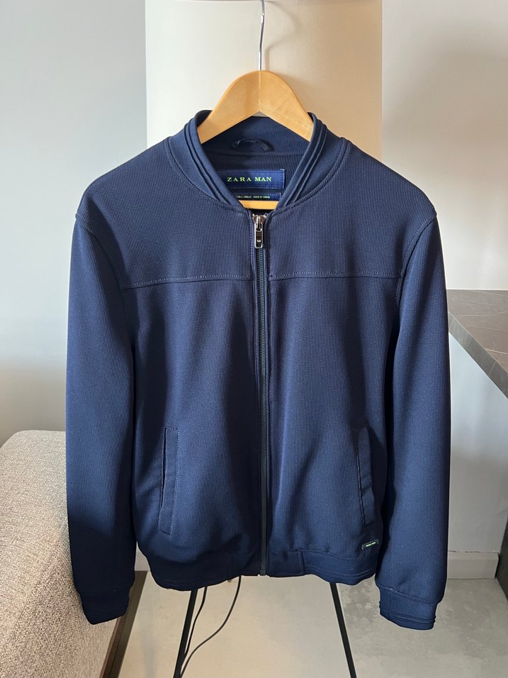 Erkek Lacivert Fermuarlı Sweatshirt - Görsel 2