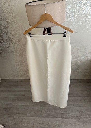 Beyaz Midi Hamile Eteği - Görsel 2