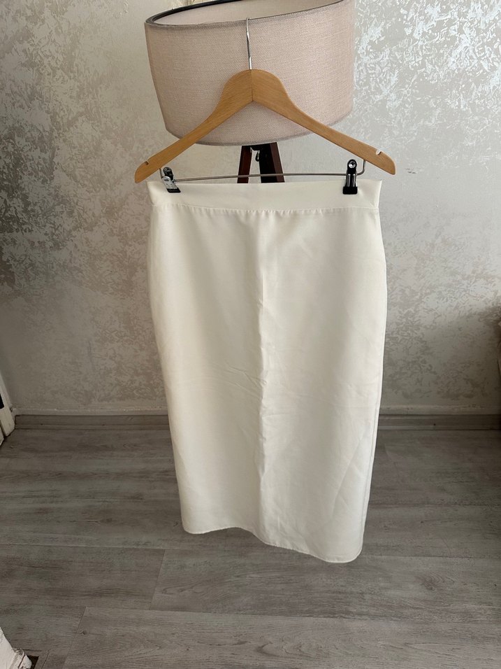 Beyaz Midi Hamile Eteği - Görsel 2