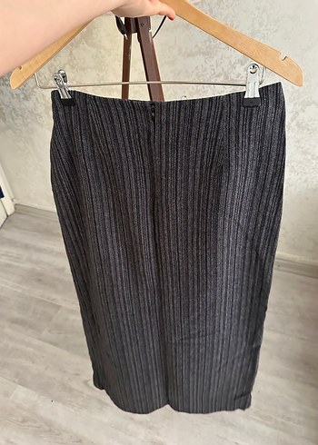 Gri Piliseli Midi Hamile Eteği - Görsel 7