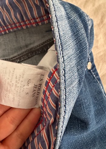 Mavi Parlak Midi Hamile Kot Etek - Görsel 5