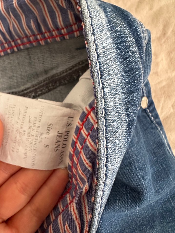 Mavi Parlak Midi Hamile Kot Etek - Görsel 5