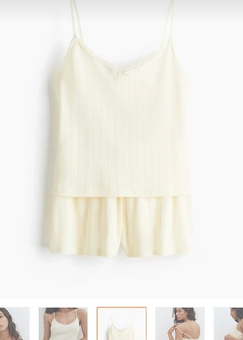 s Beden beyaz Renk Beyaz İnce Askılı Mini Kadın Pijama Takımı