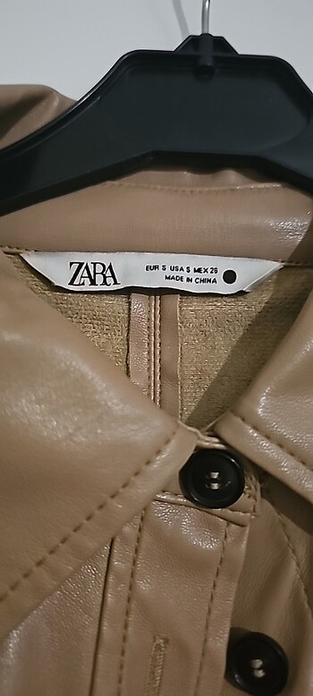 s Beden camel Renk Zara deri elbise