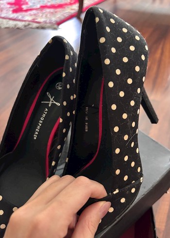 38 Beden Siyah Puantiyeli Kadın Stiletto