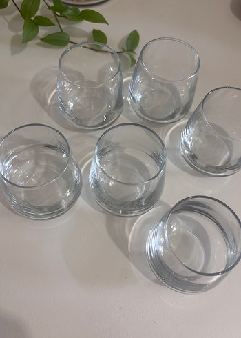 6 Parça Şeffaf Cam Bardak Seti