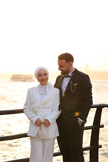 l Beden beyaz Renk Blazer takım