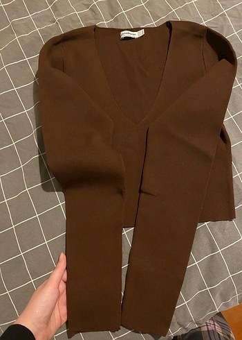 Kahverengi V Yaka crop - Görsel 2