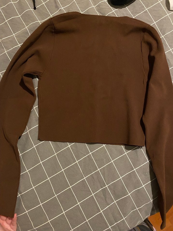 Kahverengi V Yaka crop - Görsel 3