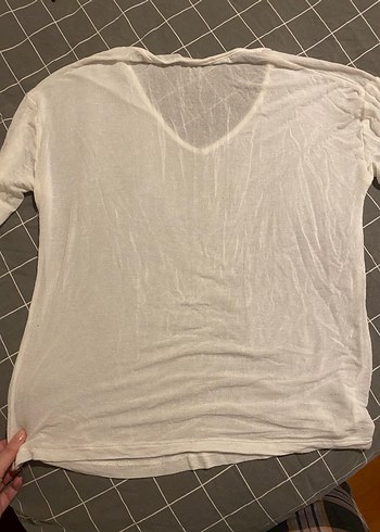 V Yaka transparan üst - Görsel 3