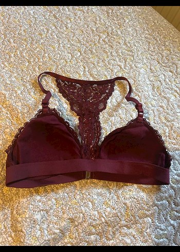Hunkemöller Bordo Dantelli bralet - Görsel 3