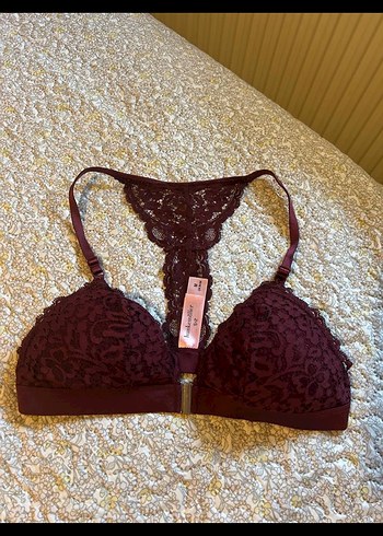 Hunkemöller Bordo Dantelli bralet - Görsel 2