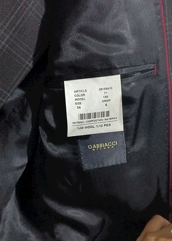 54 beden koyu füme erkek takım - Görsel 2