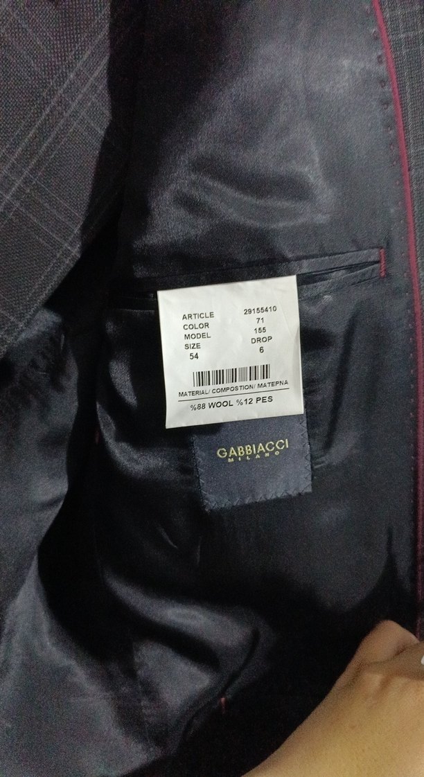 54 beden koyu füme erkek takım - Görsel 2