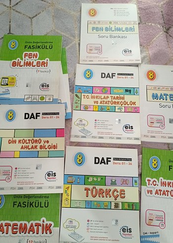8. Sınıf Fen Bilimleri, Matematik, Türkçe Soru Bankası