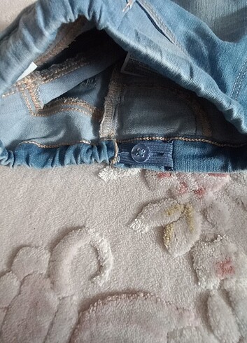 ZARA KIZ ÇOCUK KOT PANTOLON BELİ AYARLANABİLİR - Görsel 5