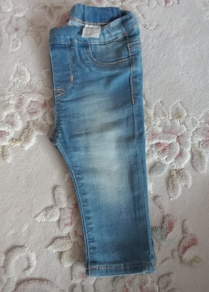 ZARA KIZ ÇOCUK KOT PANTOLON BELİ AYARLANABİLİR - Görsel 2