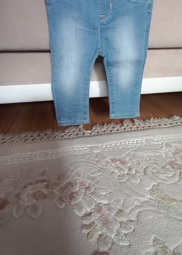 ZARA KIZ ÇOCUK KOT PANTOLON BELİ AYARLANABİLİR - Görsel 3