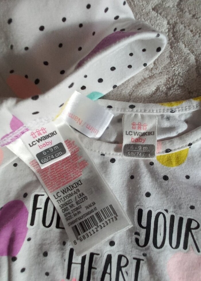 Kız bebek alt üst  penye takım - Görsel 2