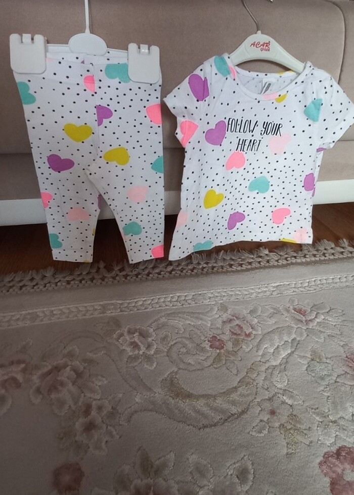 Kız bebek alt üst  penye takım - Görsel 3